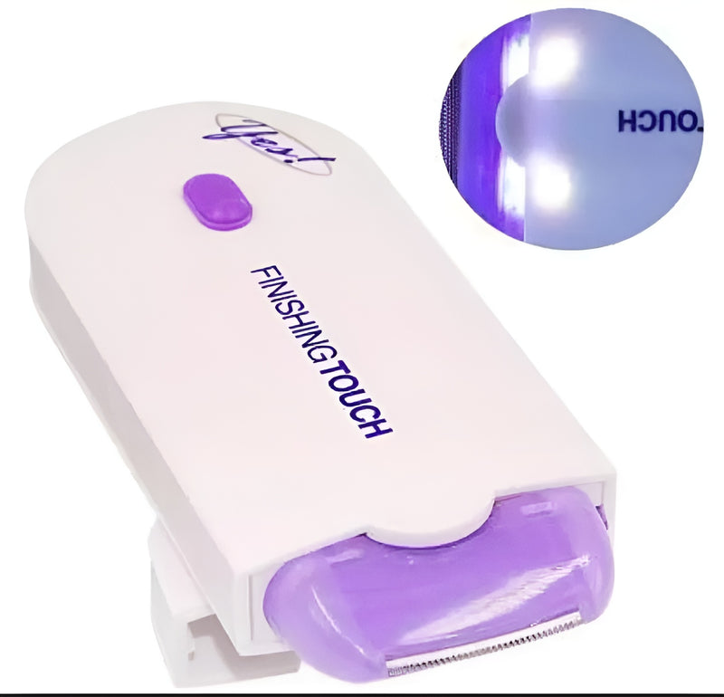 Women’s Electric Hair Remover with Advanced Sensa-Light Technology & Built-in LED Light | Safe & Painless Shaver for Face, Arms, Armpits, Legs & Full Body | Portable Lipstick-Design Razor, Washable Head, Gentle on Skin, Battery Operated