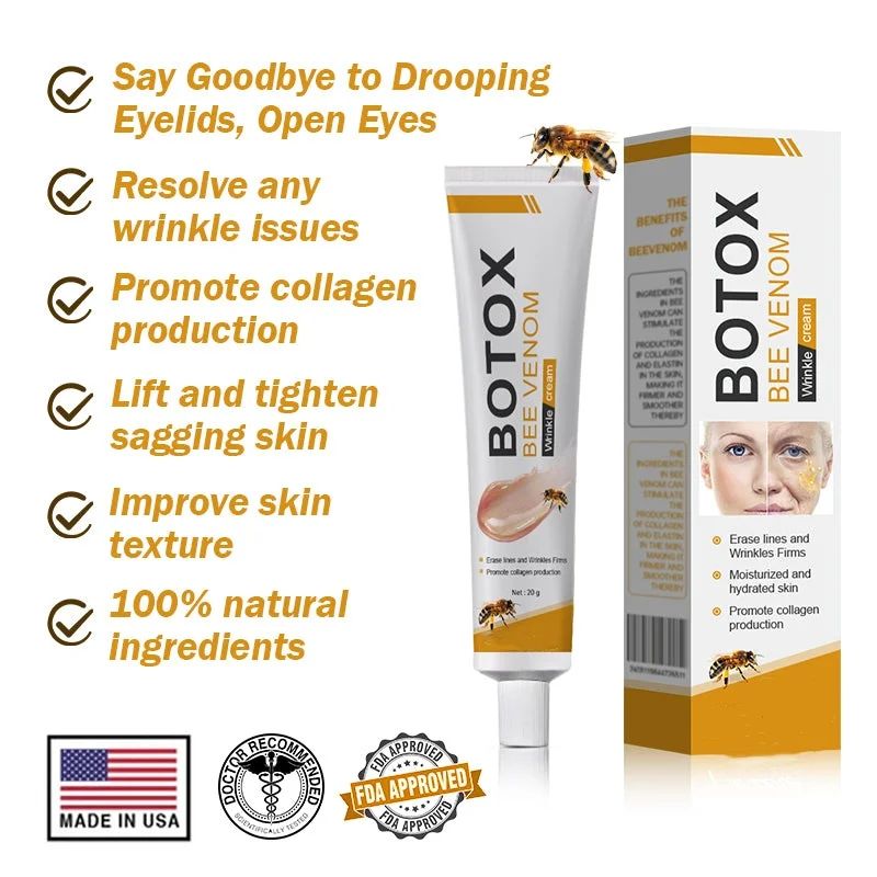 Botox Bee Venom Whitening & Moisturizing Cream – Anti-Aging, Brightening & Hydrating Face Cream for Smooth, Radiant Skin (20g)